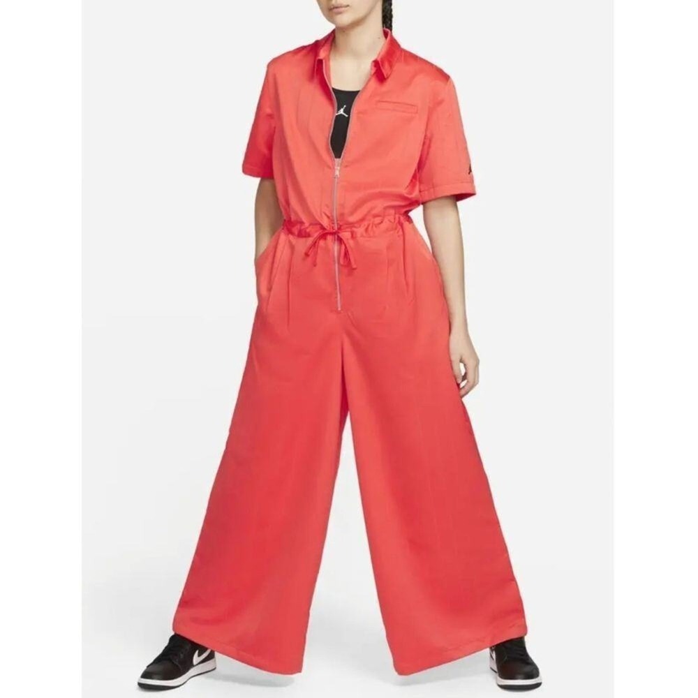 Nike Jordan (Her)itage‎ Women's Flight Suit romper jumpsuit red small med New!